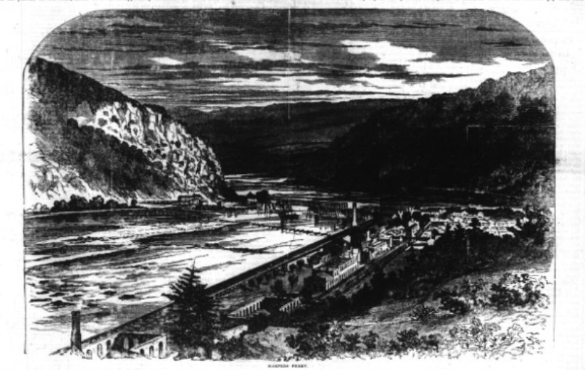 SteamHF's tweet image. View of Harper's Ferry from "The Southern Workman," published by the Hampton Institute Press, March 2, 1872 provided by Joseph Barry, author of "The Annals of Harper's Ferry" #harpersferry #HistoryMatters