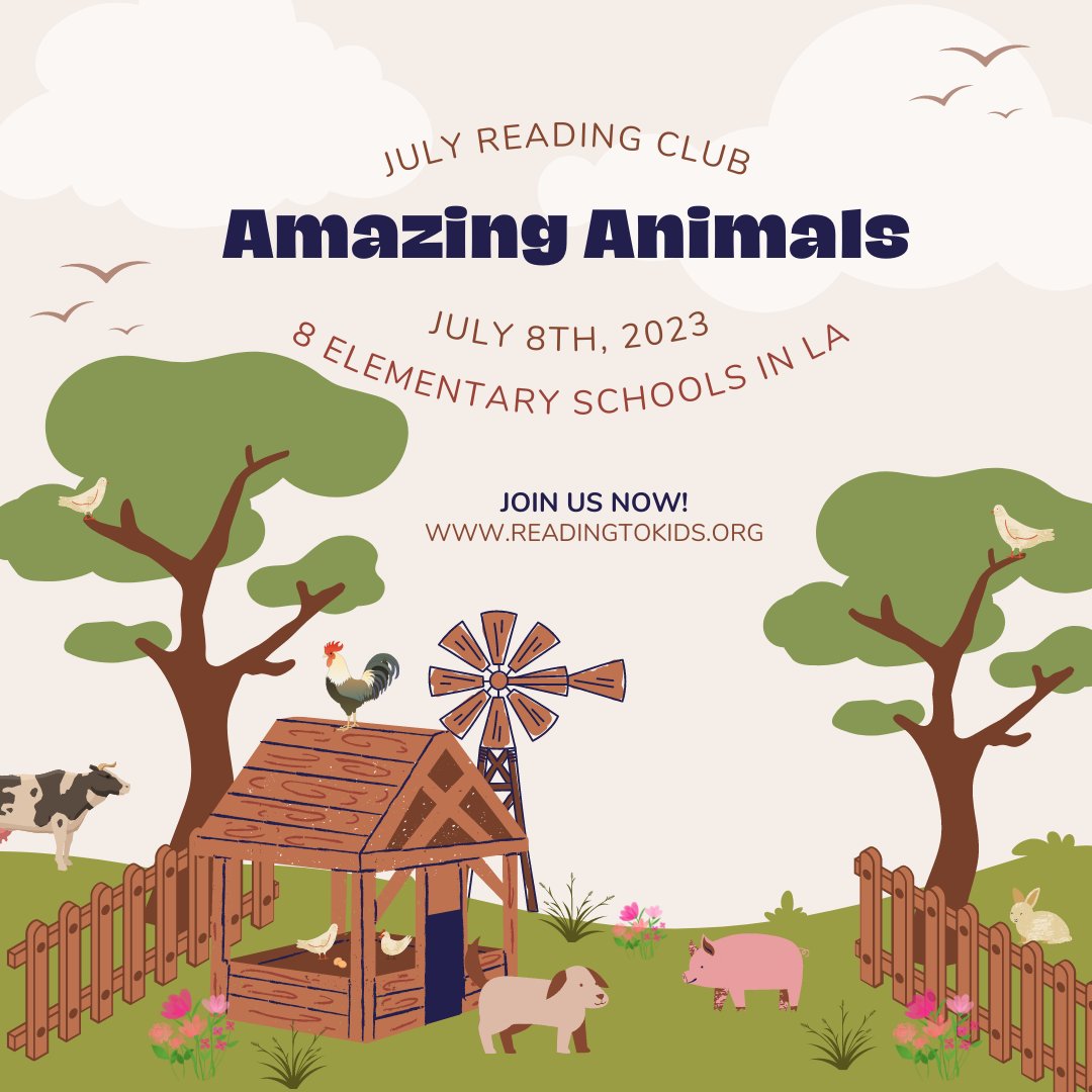 Looking to complete volunteer hours or wanting to do something for the summer? Come on out on July 8th and read to the kids! readingtokids.org