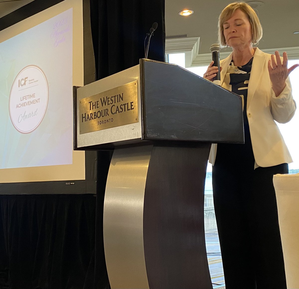 Alicia Saint welcoming everyone to the annual ICF Toronto Coaching Awards Gala, celebrating the contributions of professional coaches to organizations &amp; communities across Canada.

#ICFTORONTOgala2023 #executivecoaching #icfcoach #internationalcoachingfederation