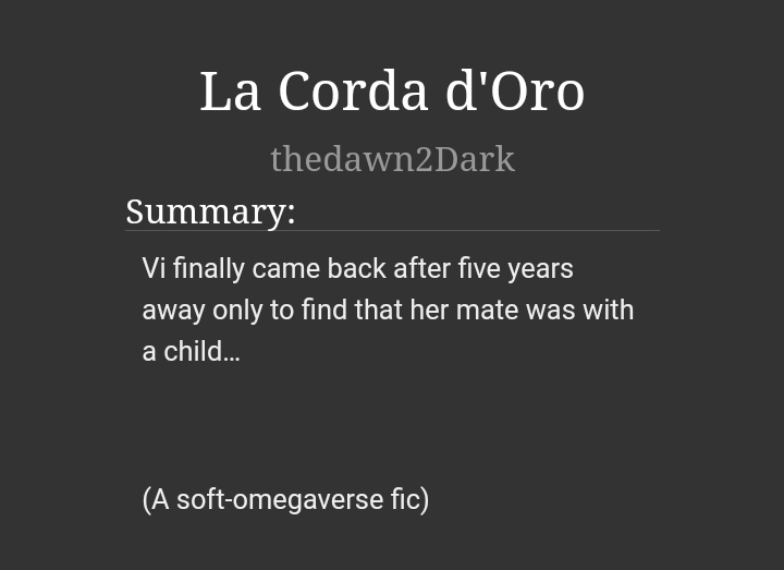 Caitvirecs's tweet photo. CAITVI FIC OF THE DAY IS!
"La Corda d'Oro" by thedawn2Dark

read here: https://t.co/NyWQFcOMBz

NSFW https://t.co/UrPWuMfinL