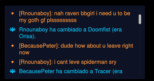 DGC00_'s tweet photo. Voy a empezar a recopilar los personajes que me encuentro jugando. Hay auténticos magos de la palabra, el anonimato saca lo mejor de cada uno. 
Rnounaboy lleva probablemente 25h seguidas sentado delante del pc. 
BreadTaker está cansado del tanque. https://t.co/Vr98LUQUgn