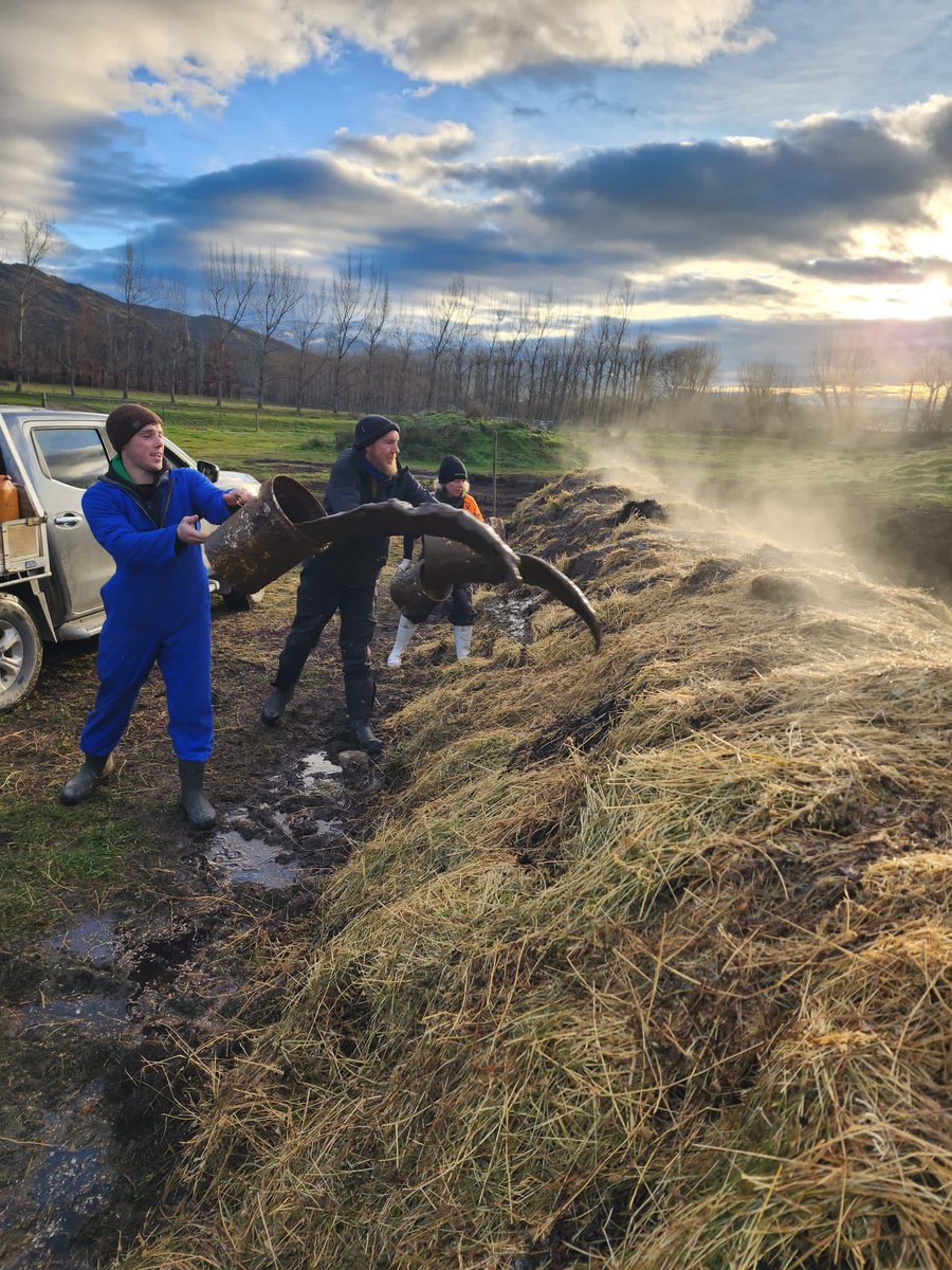 Winter , and we are into COMPOSTING as usual. The brown mix is … very good for things. #organics #nzwine #nochemicals