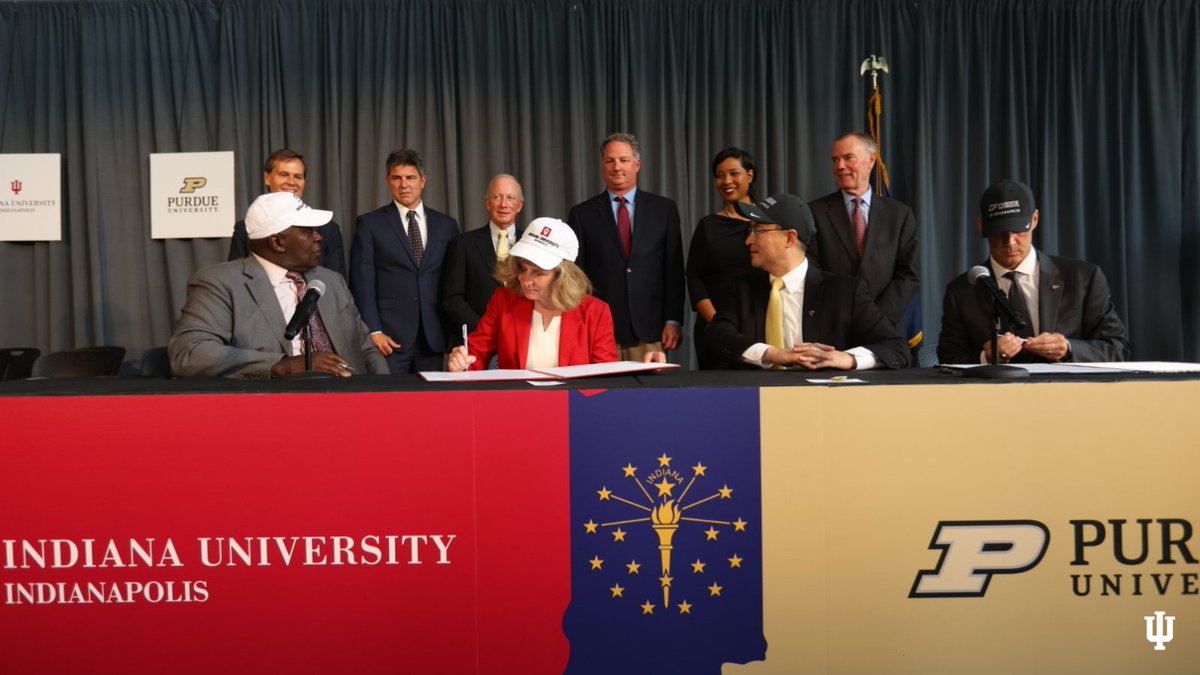 IUIndianapolis's tweet image. Today, following the signing of a definitive agreement creating IU Indianapolis, @IndianaUniv announced a number of new investments in key academic programs, faculty, research, on the Indianapolis campus. bit.ly/42HUhSX