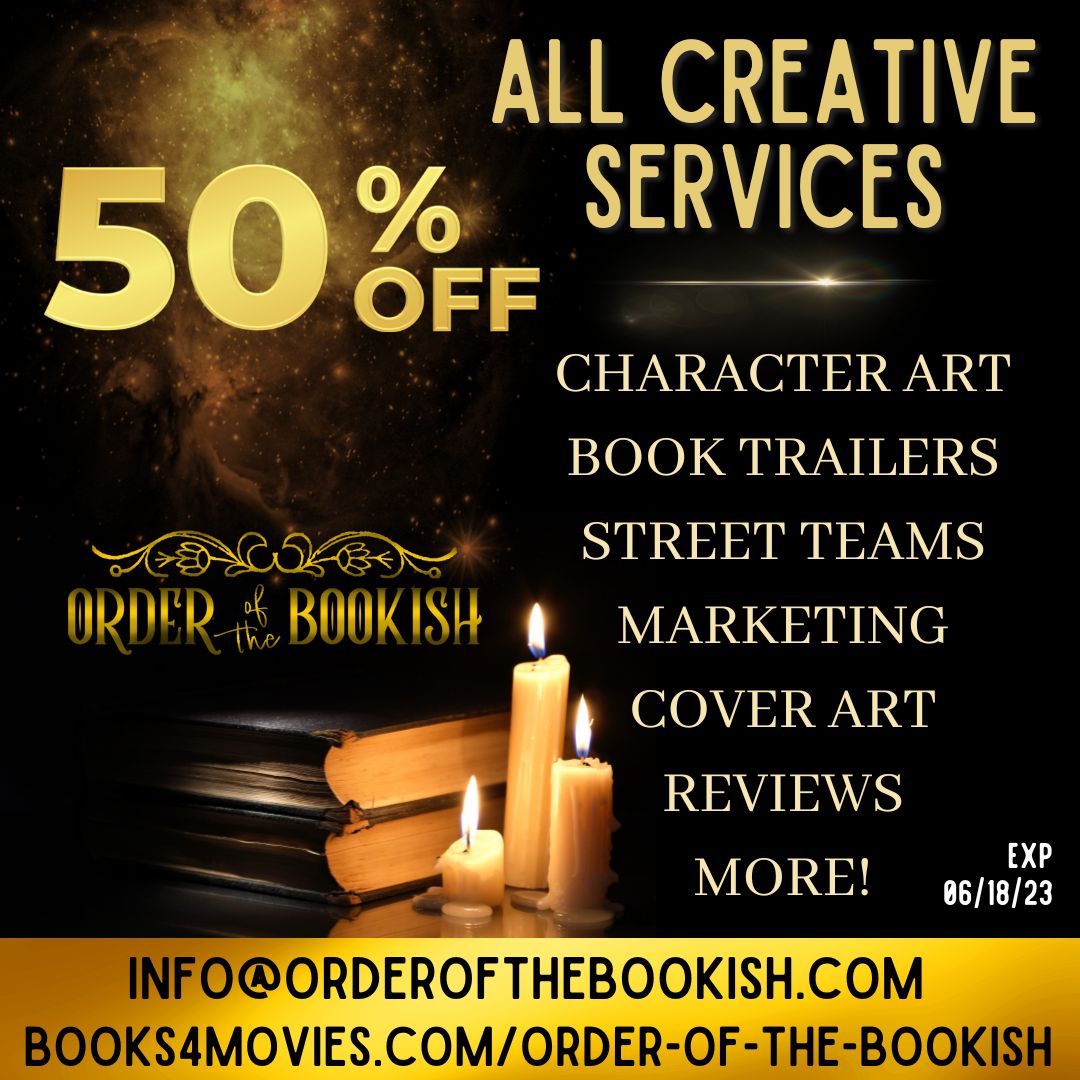 Attention authors: 
ALL of our creative services are now HALF-OFF!

Let us manage your reviews and hype teams (100% within Amazons rules)
We also make professionally edited promo videos, incredible character art, and more!

#authorsupport #indieauthor #characterart #arcteam #read