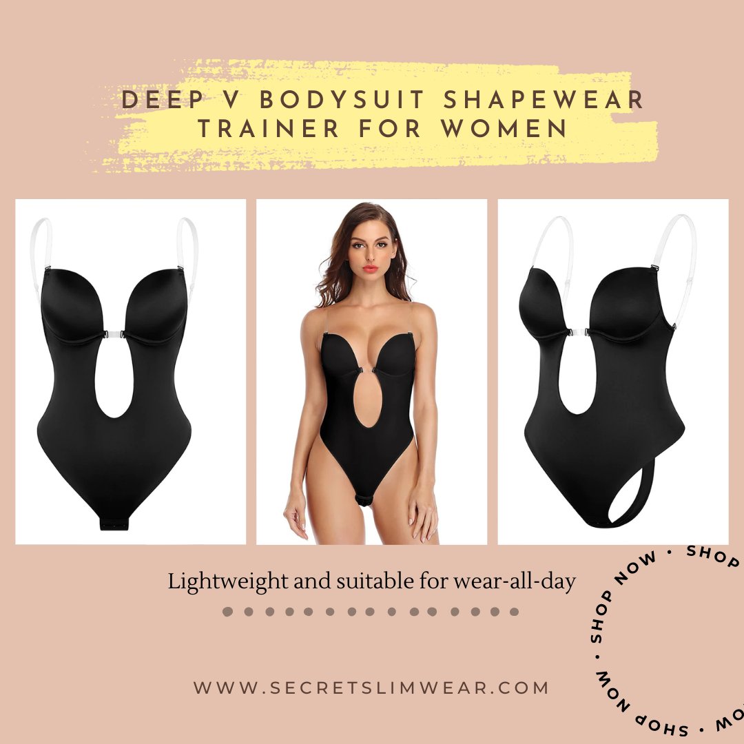 Enhance your curves with our Deep V Bodysuit Shapewear Trainer! 👗✨ 

Shop Now: secretslimwear.com/products/deep-…

#SecretSlimwear #DeepVBodysuit #ShapewearTrainer #CurvesEnhancement #SleekSilhouette #ConfidenceBooster #SpecialOccasionWear #EverydayEssentials #FashionEssentials