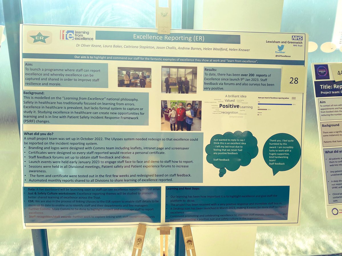BinsyMathew's tweet photo. Great display of #QI posters by colleagues at the QEH site @LG_NHS. It’s wonderful to see projects like #ExcellenceReporting #QualityRounds getting the recognition it deserves. https://t.co/b1JhxnQHTF