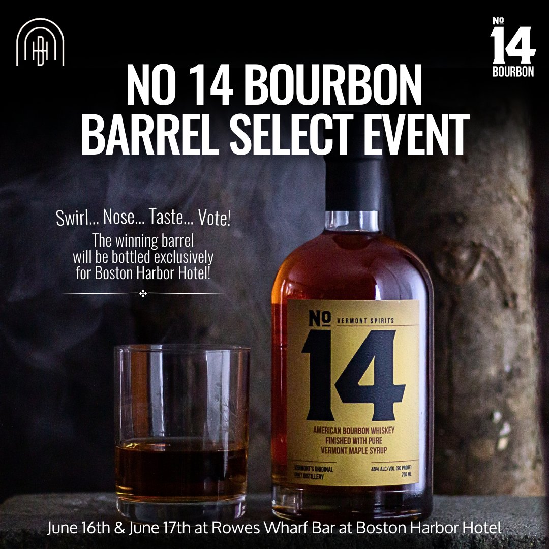 This Friday &amp; Saturday, unwind after work at Rowes Wharf, Boston Harbor Hotel! Swirl, nose, &amp; taste a selection of No 14 Bourbon barrels. Don't forget to cast your vote. The winning barrel will be bottled exclusively for #BostonHarbor Hotel!
#CapturetheLight #No14Bourbon!