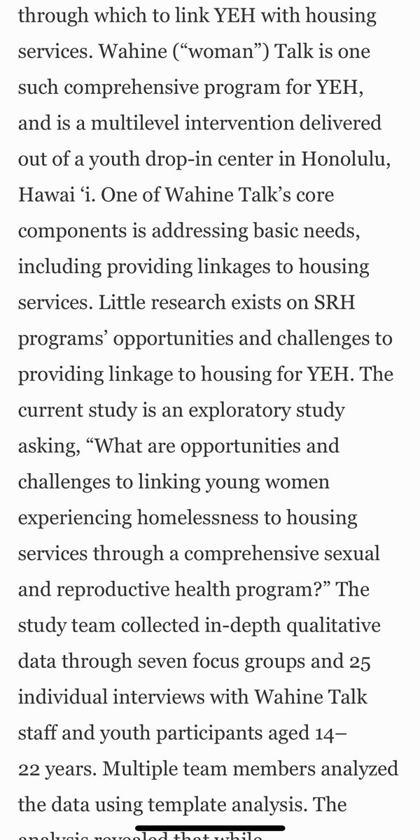 commTHRIVESlab's tweet photo. Our latest! Led by Dr. @HuqMaisha “Opportunities &amp; Challenges to Linkage to Housing in the Context of a Sexual &amp; Reproductive Health Program for Youth Experiencing Homelessness” https://t.co/uK9cHFL4eR Huge thanks to long time community partner @WaikikiHealth. DM for a copy. https://t.co/kpiq7HuwFd