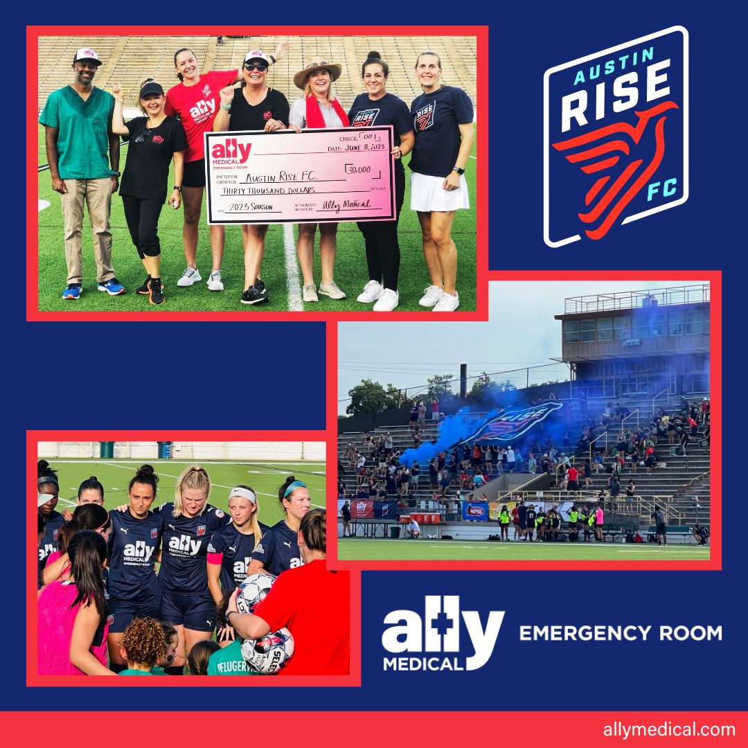 We had a great time at the @AustinRiseFC Home Opener! We watched some great soccer, enjoyed the fans' energy, and felt so lucky to be a part of this community. We're so excited for the next game on Saturday June 17th! #LetsRiseTogether