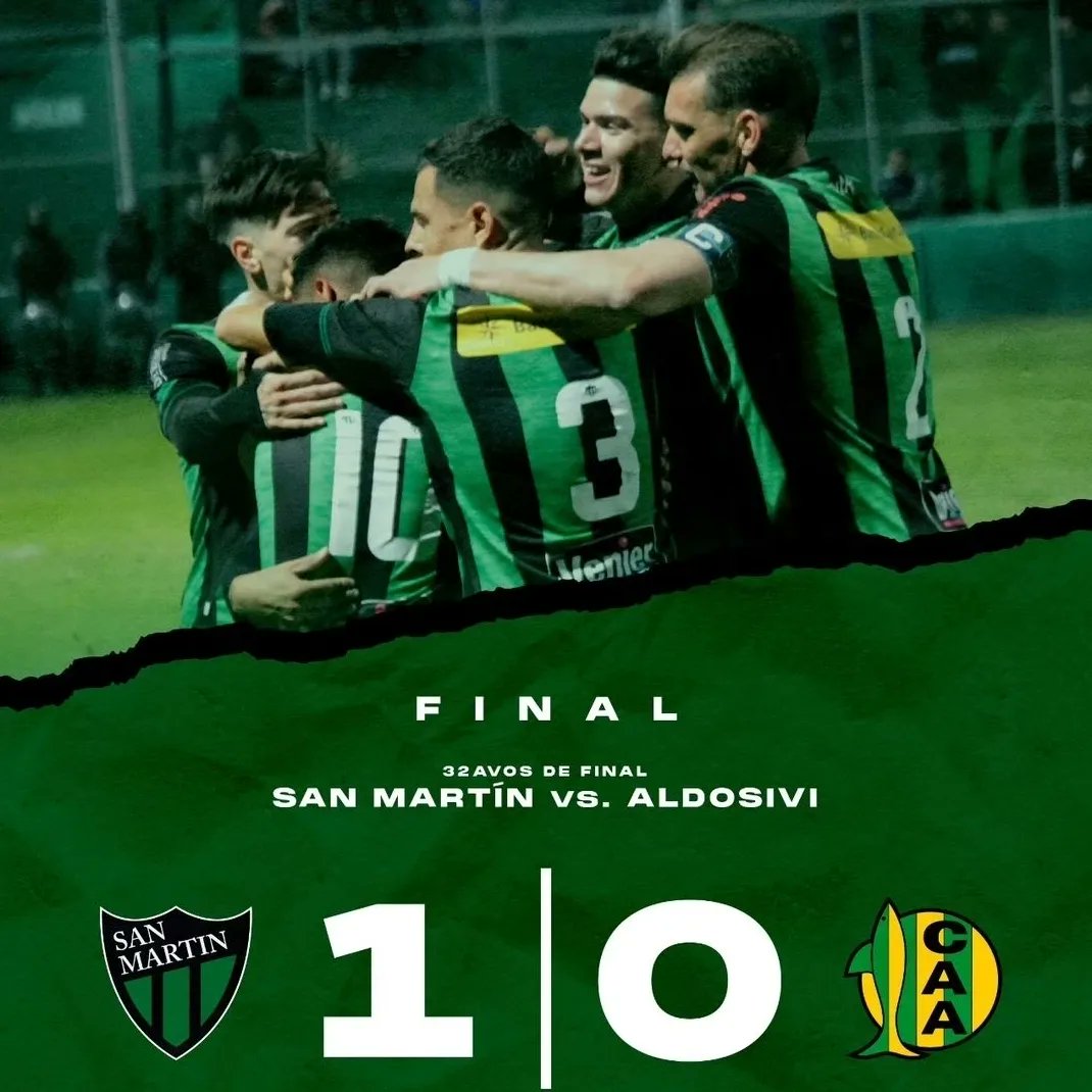 mitreArg's tweet photo. Felicitaciones @CASanMartinSJ por el gran triunfo de hoy en @Copa_Argentina https://t.co/i3HRc5Q5Qs