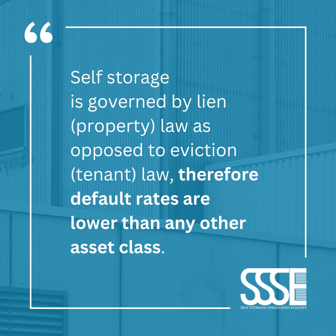 Lien law means that the second a renter is late on their payment, their gate passcode is deactivated or their unit is over-locked. 

Learn more at: ssse.com

#SelfStorage #SelfStorageInvesting #PassiveInvesting #SelfStorageFund #investinginselfstorage