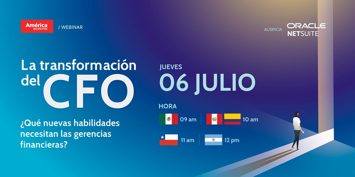 americaeconomia's tweet photo. #WebinarAE. Descubre cómo evolucionar tu rol financiero y adquirir las habilidades necesarias para triunfar.
👉Regístrate aquí: https://t.co/JQNdM24HRW
Con el respaldo y la experiencia de @Oracle
#cfoevolution #innovaciónfinanciera #oracle #finance https://t.co/neoRXrteYV