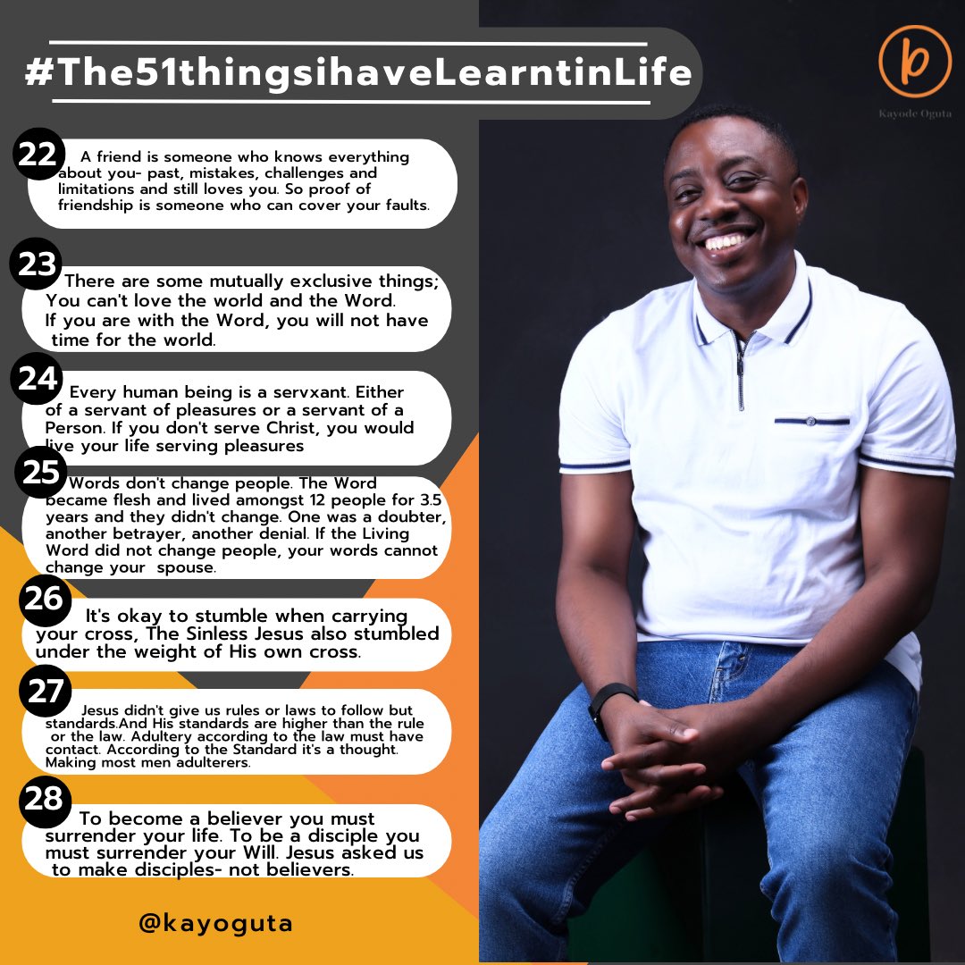 KayodeOguta's tweet photo. #The51 Things|HaveLearntinLife https://t.co/rg1BJpVLqg