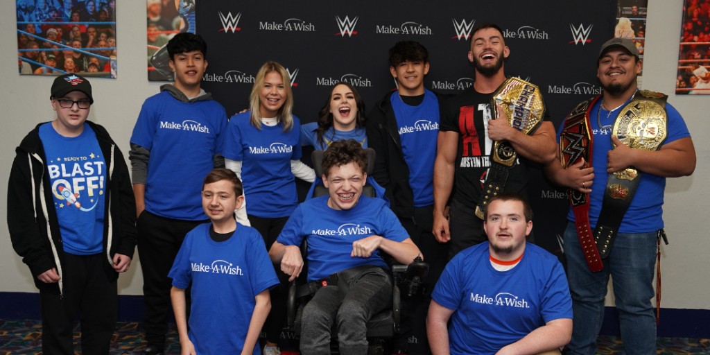 For the first time in our 40-year partnership with @WWE wish kids were at the center of WrestleMania and even entered with @JohnCena ⭐! Thank you to WWE for 40 years of life-changing wishes! Grant wishes: oki.wish.org/40 #WWE #JohnCena #MakeAWish