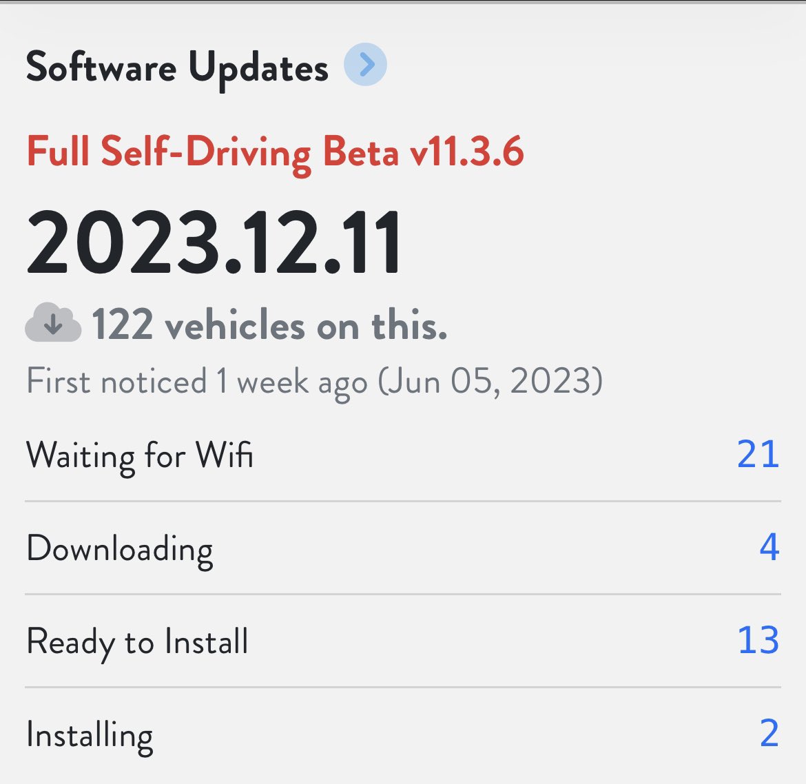 Tslachan's tweet photo. $TSLA @elonmusk 
BREAKING: Tesla also appears to be deploying FSDbeta test vehicles in South Korea, Japan and Taiwan, according to Teslascope's records. 

- FSDbeta v11.3.6

Source: https://t.co/mu8Z85IZpp https://t.co/9SH7fZT5Wa