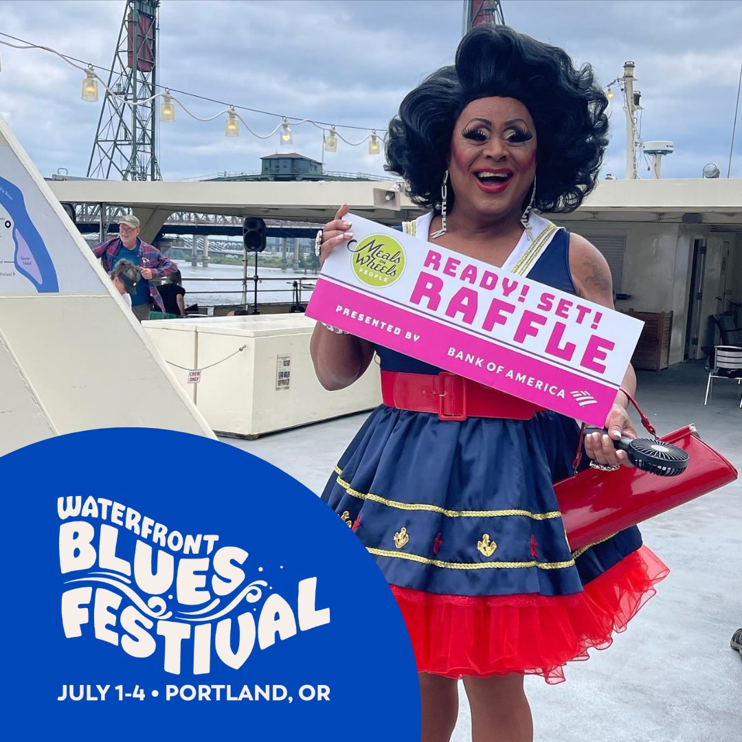 MealsWheelsPpl's tweet photo. It’s almost time for @waterfrontblues! We hope you’ll join us Independence Day weekend to celebrate the festival’s 36th anniversary. Make sure to stop by our booth, presented by @bankofamerica, to enter our raffle. All raffle proceeds will directly support #mowp. See you there! https://t.co/Sa4HWvD6zR