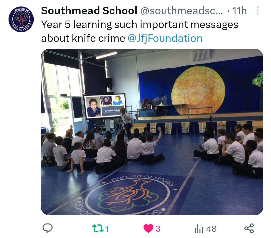 JFJ Foundation (@jfjfoundation) on Twitter photo Thank you to <a href="/southmeadschool/">Southmead School</a> for having us at your school today to visit amazing young students. We definitely learnt a lot from them also. Thank you to <a href="/southmeadschool/">Southmead School</a> for having us at your school today to visit amazing young students. We definitely learnt a lot from them also.