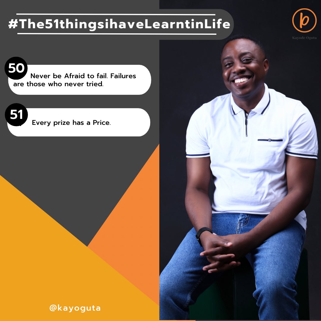 KayodeOguta's tweet photo. #The51 Things|HaveLearntinLife https://t.co/UeFRYa092H