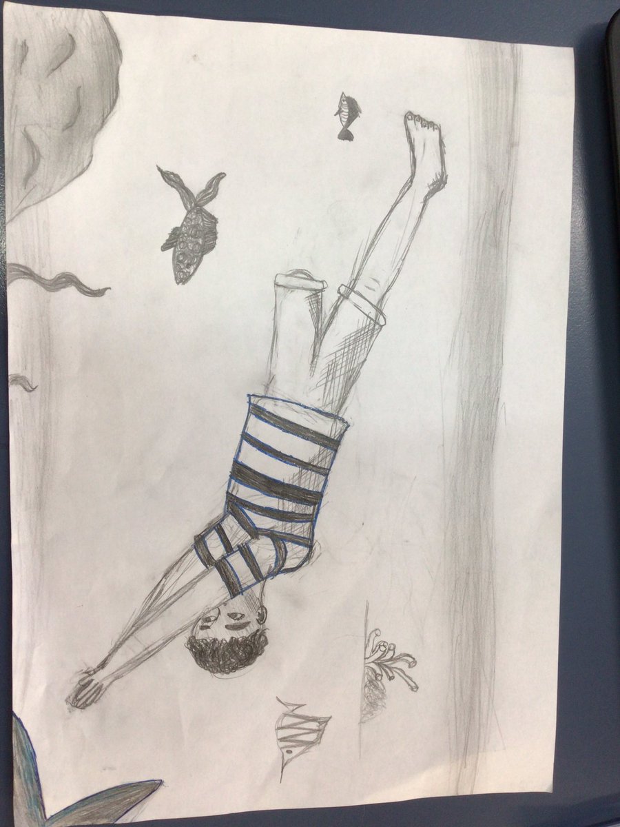 Kia Ora, I’m Annie and this is my drawing #NZraCharlie of Charlie chasing the shark. What type of shark do you think it is?