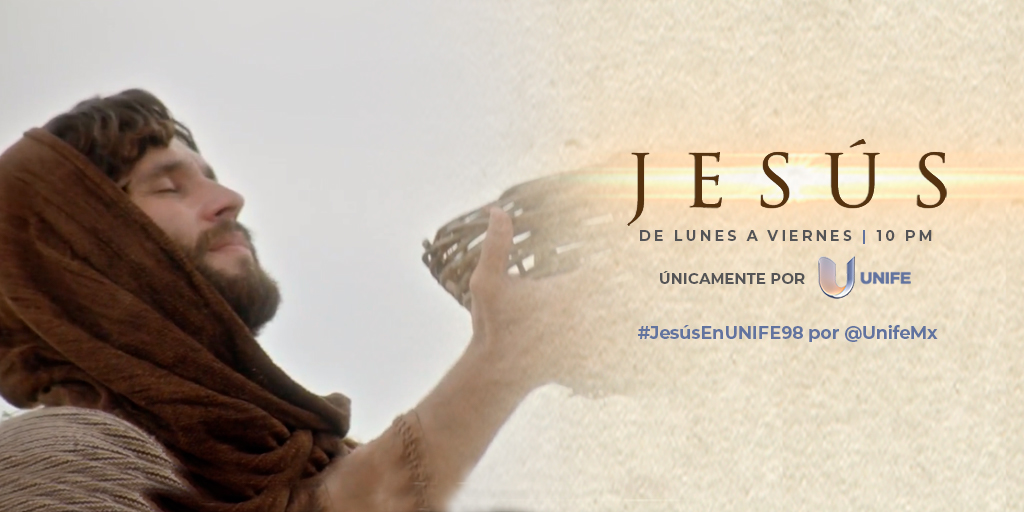 UnivMx's tweet photo. 🔶 No te pierdas, en punto de las 10 p. m., Jesús, la novela., por el canal 8.3 de tu TV abierta.

También puedes verla, vía streaming, a través de la página oficial de https://t.co/eyeepUONYB

#JesúsEnUNIFE98 https://t.co/G5jTFWnj7c