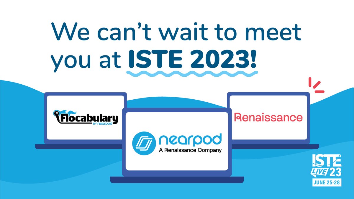 ✨ We're counting down the days to #ISTELive23! 🥁

#Nearpod, @Flocabulary, & @RenLearnUS can't wait to meet you at Booth 3028! 🎉

Are you ready for...

💻 Live demos
👕 Swag & prizes
💙 Community
🤩 So much MORE!

What are you most excited for at #ISTE?! Tell us below!👇 @iste