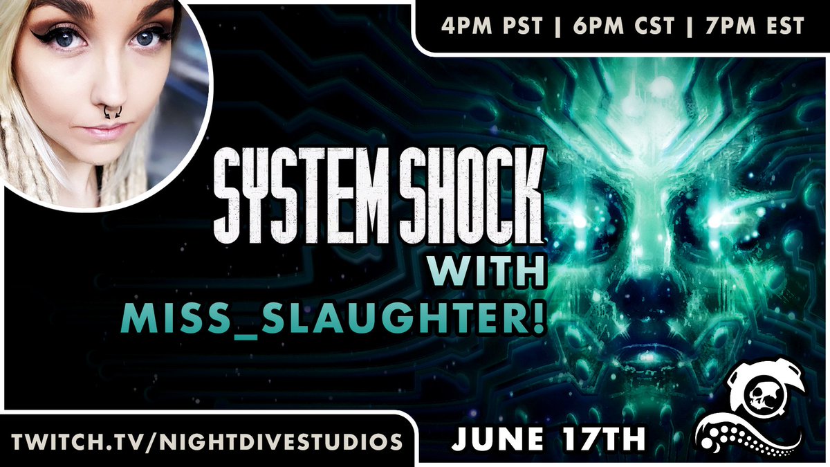 🎮 NEXT STREAM WILL BE TODAY AT 4 PM PST | 6 PM CST!

Come join us on Twitch as we stream System Shock Remake with @miss__slaughter.

twitch.tv/nightdivestudi…

#twitchstream #SystemShock