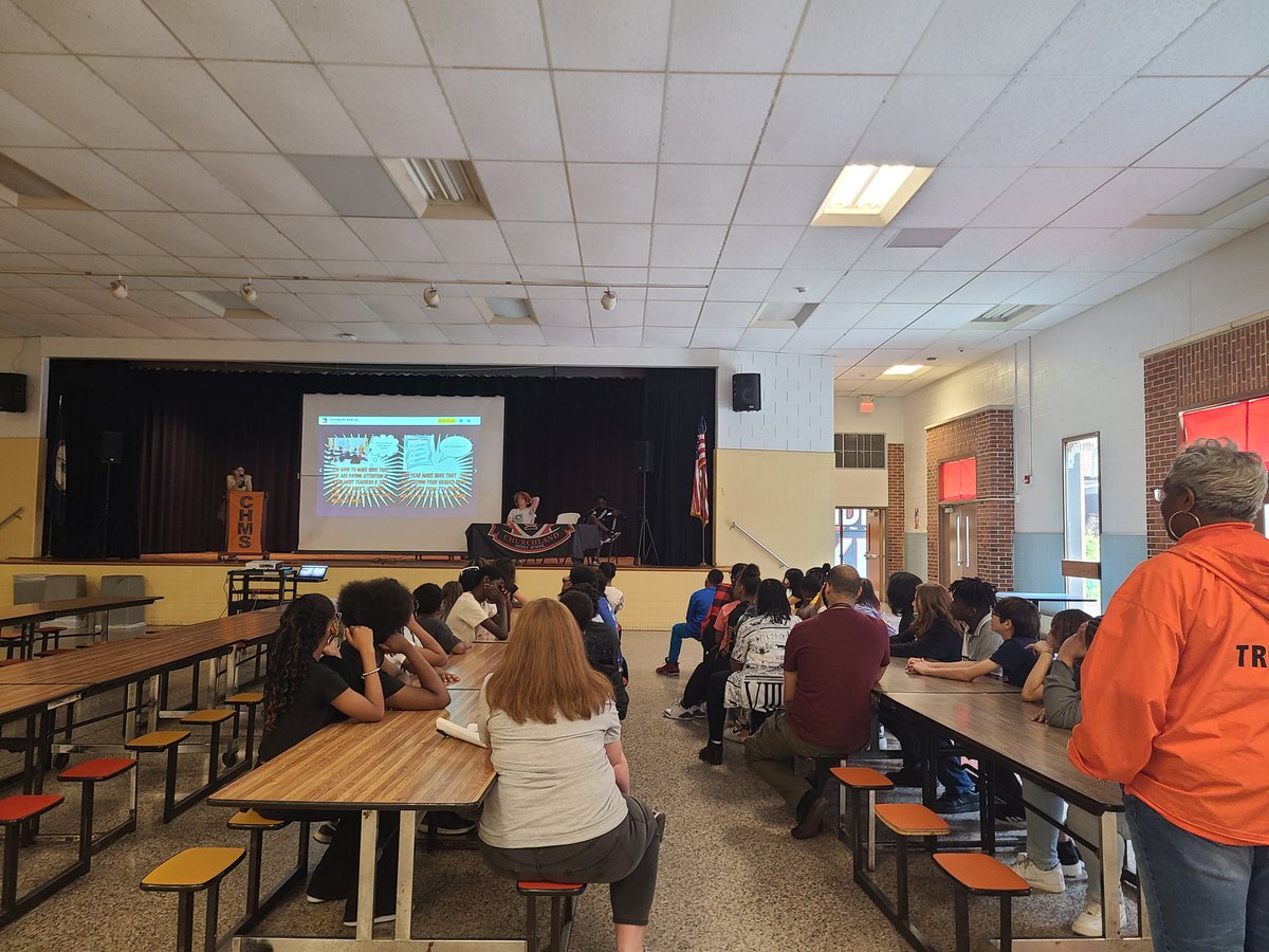 Michaelh1819's tweet photo. 8th Grade English PBL comes to a close as @TruckersChMS present middle school survival tips to 6th and 7th graders. These students did an amazing job.#PPSTRT #LegendaryYearLoading @PortsVASchools @ebracyPPS @jennthomas75 @PaulMWilsonJr @DrKisha_Pender @CrystalPopeMath @Chico_S13 https://t.co/m9KbiMvBin