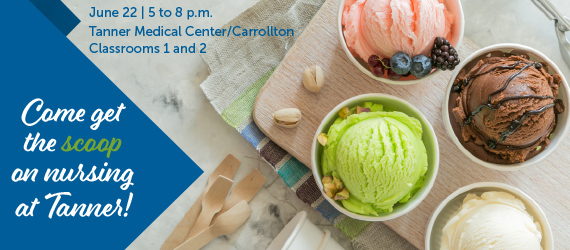 tannercareers's tweet image. Join us on June 22 at Tanner Medical Center/Carrollton! Meet our nurse managers and learn more about our nursing opportunities. Plus, you get to indulge in some delicious ice cream! Register today: bit.ly/41YSWGY 

#ExperienceTanner #TannerCareers #TannerHealthSystem