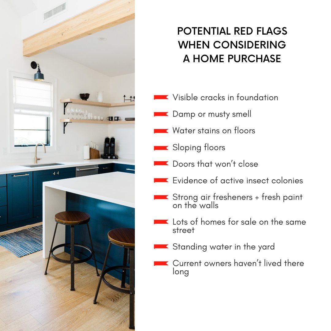 Thinking about touring some homes? Here are some potential red flags to keep in mind!

Your Local Real Estate Market Advisors. 
Coldwell Banker Legacy 325-944-9559
#ColdwellBankerLegacy
#SanAngelo #REALTORS #RealEstate #HomesforSale 
#ColdwellBanker... facebook.com/13712772595871…