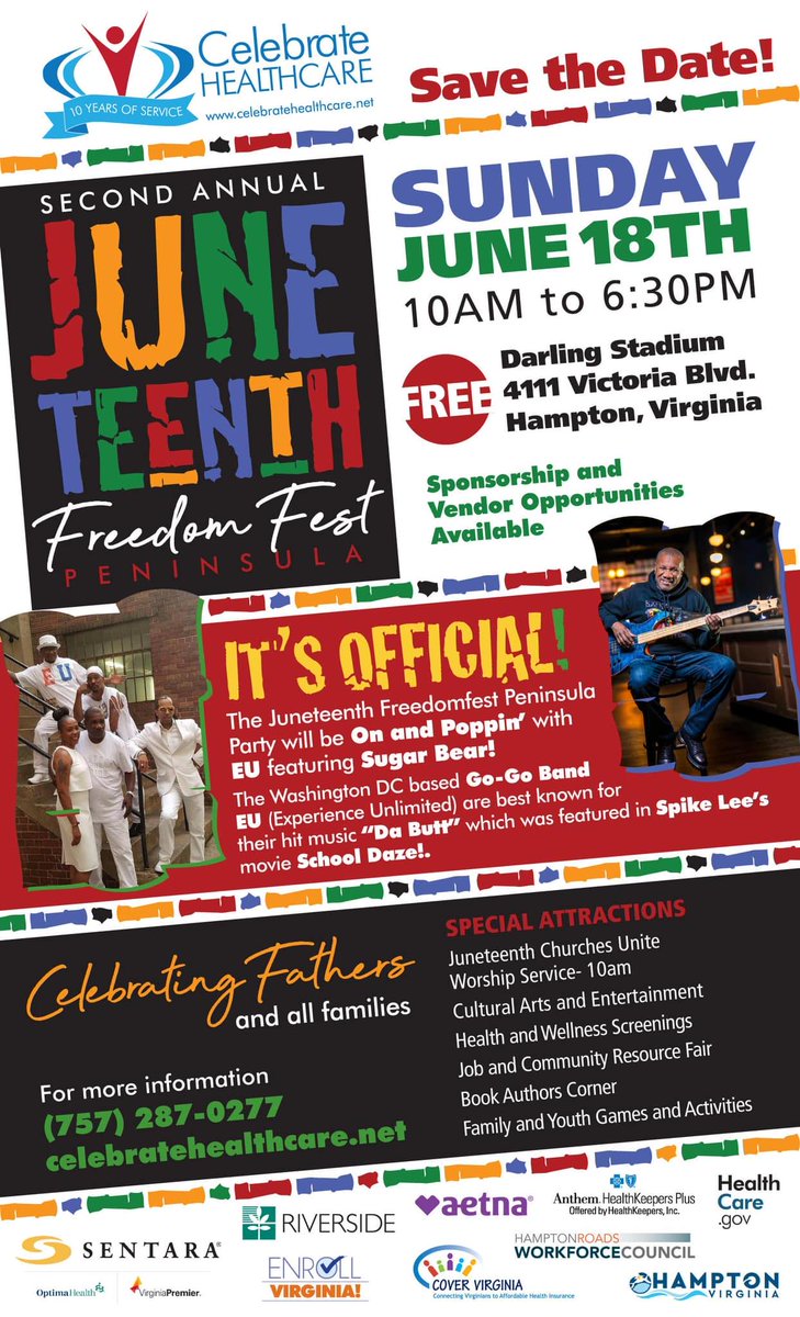 🌍🎊 Join us for Celebrate Healthcare's 2nd Annual Juneteenth Freedom Fest – Peninsula! Explore job opportunities, community resources, and a vibrant book author's corner! Let's come together to honor history and embrace diversity! #JuneteenthFest2023 #CommunityEmpowerment