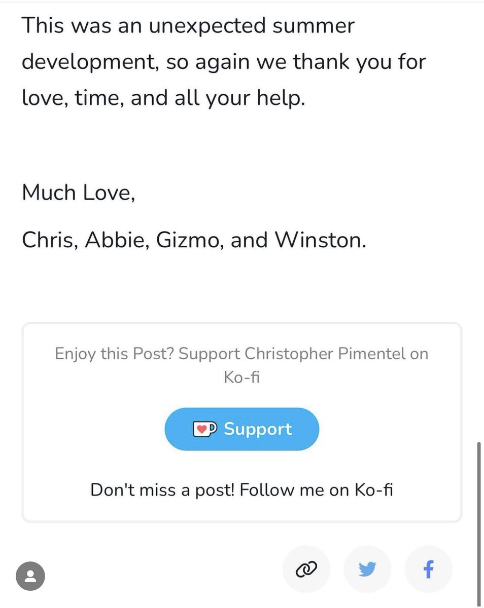 Hi everyone ! We are currently in a situation due to the industry being on pause, we are currently having to pay our pup Winston’s surgery. I will be opening up commissions and accepting donations through Ko-fi. Link is in my bio. 🙏🏻 any share will be greatly appreciated.