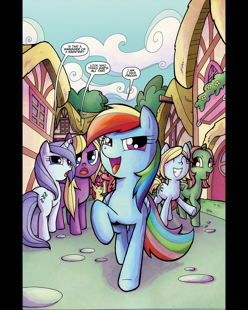 IDWPublishing's tweet photo. BIG MOOD. My Little Pony: The Best of Rainbow Dash out today! @TedlyAnderson @TonyFleecs @angienessyo #neiluyetake @thomzahler @AgnesGarbowska #ChristinaRice https://t.co/X2msBHoomI