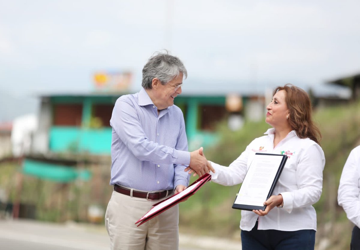 También suscribieron la Declaración Conjunta Presidencial La Tina – Macará. 🇪🇨🇵🇪