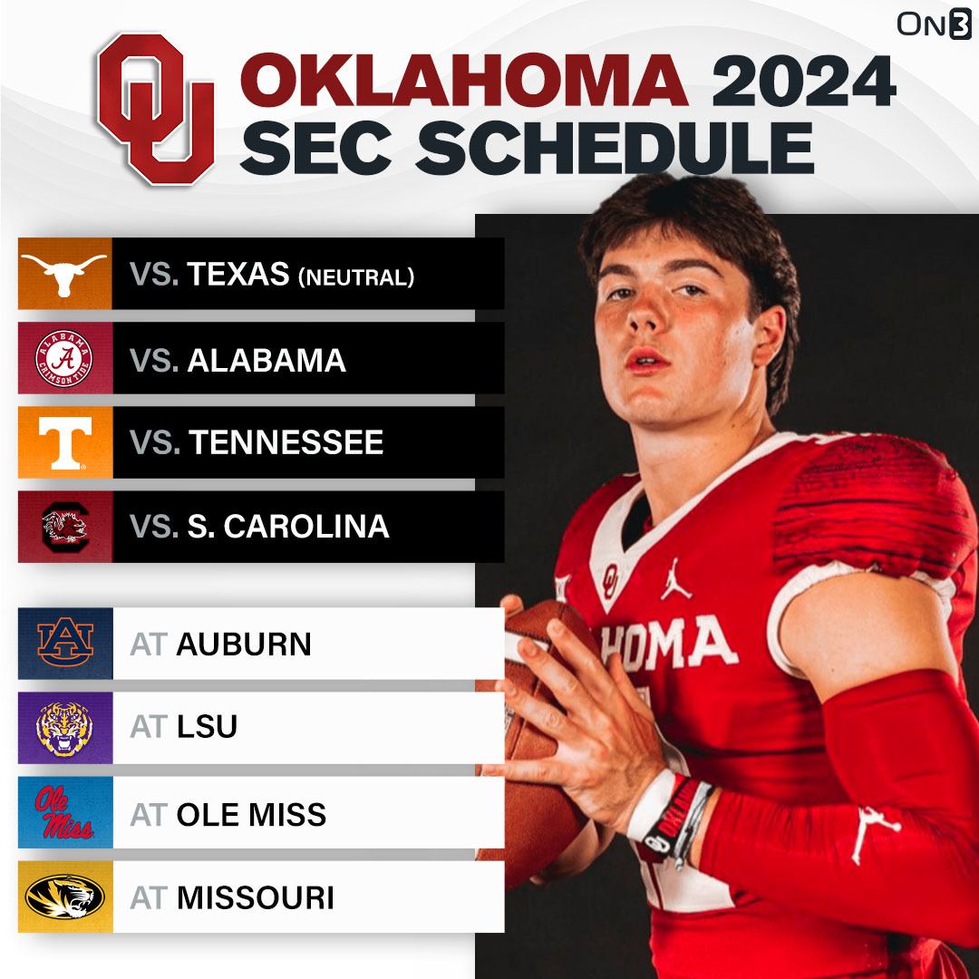 D on Twitter: "RT @On3sports: BREAKING: First Look at the Oklahoma Sooners 2024 SEC Schedule👀