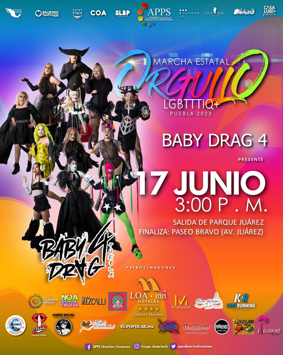 apps_derechosh's tweet photo. Nos vemos  en la marcha estatal del orgullo !  Con #BabyDrag4 https://t.co/SPvqAJqC2I