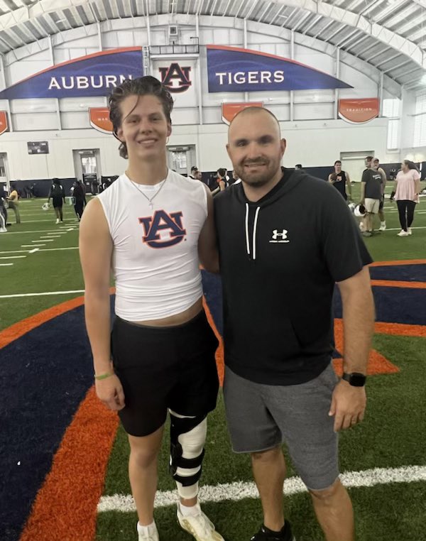 MaddoxMcKim2's tweet photo. Thank you @AuburnFootball and @CoachA_AU for a great camp. Happy to work and get better. #WDE @DLCoachGarrett @wcsBHSge @wcsBHScf https://t.co/cA7ivOZJpY