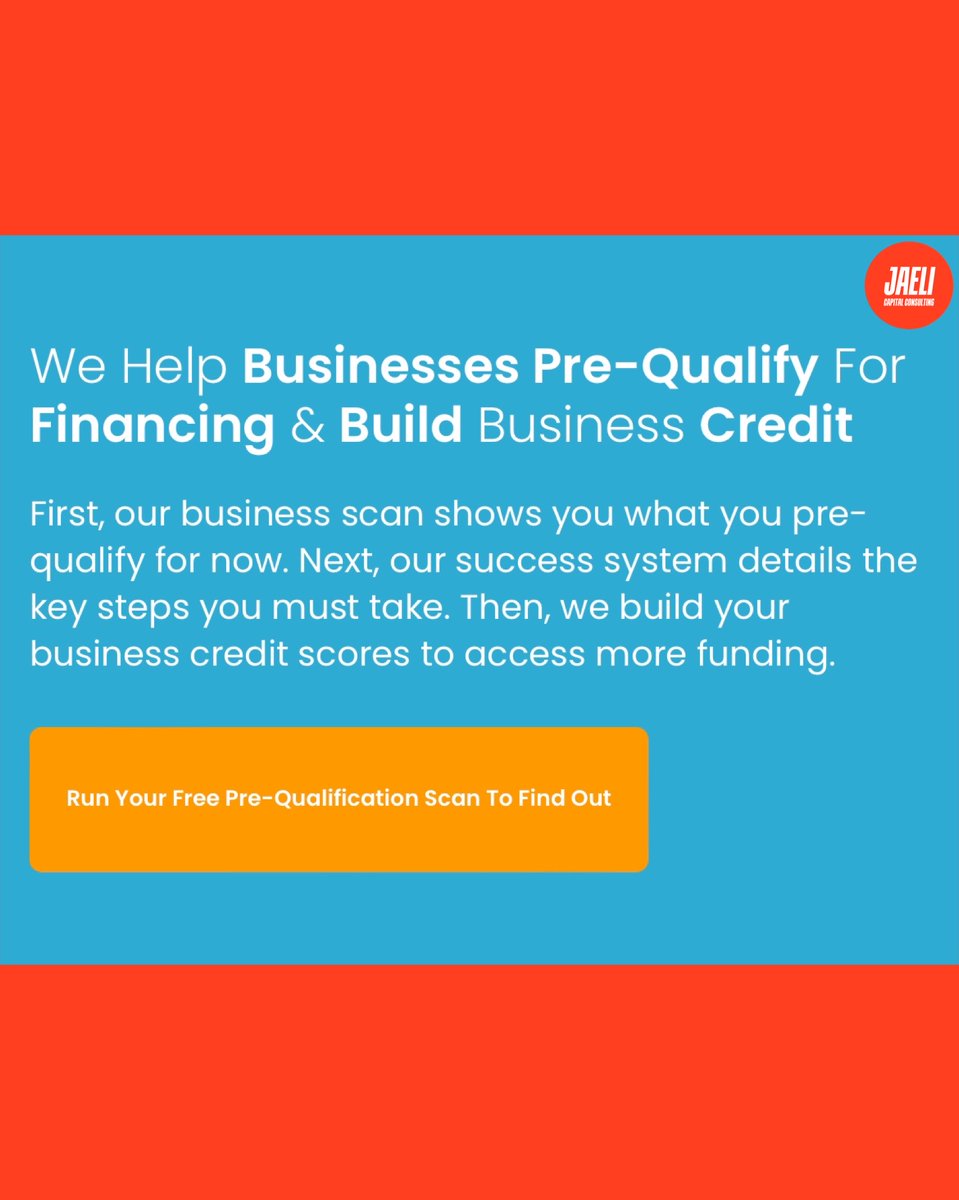CapitalJaeli's tweet photo. 🚨Entrepreneurs!🚨Unlock growth w/ Jaeli Capital Consulting!🔓🚀
1️⃣Scan✅
2️⃣Steps🛤️
3️⃣Credit💳

Fast-track prep!🏃💨

Options:
💼🔧📦&amp; More!

Start now!🔗https://t.co/OHBY6cauS0 🔗

#JaeliCapital #UnlockSuccess #BusinessGrowth https://t.co/I5Ybqlmg3Z