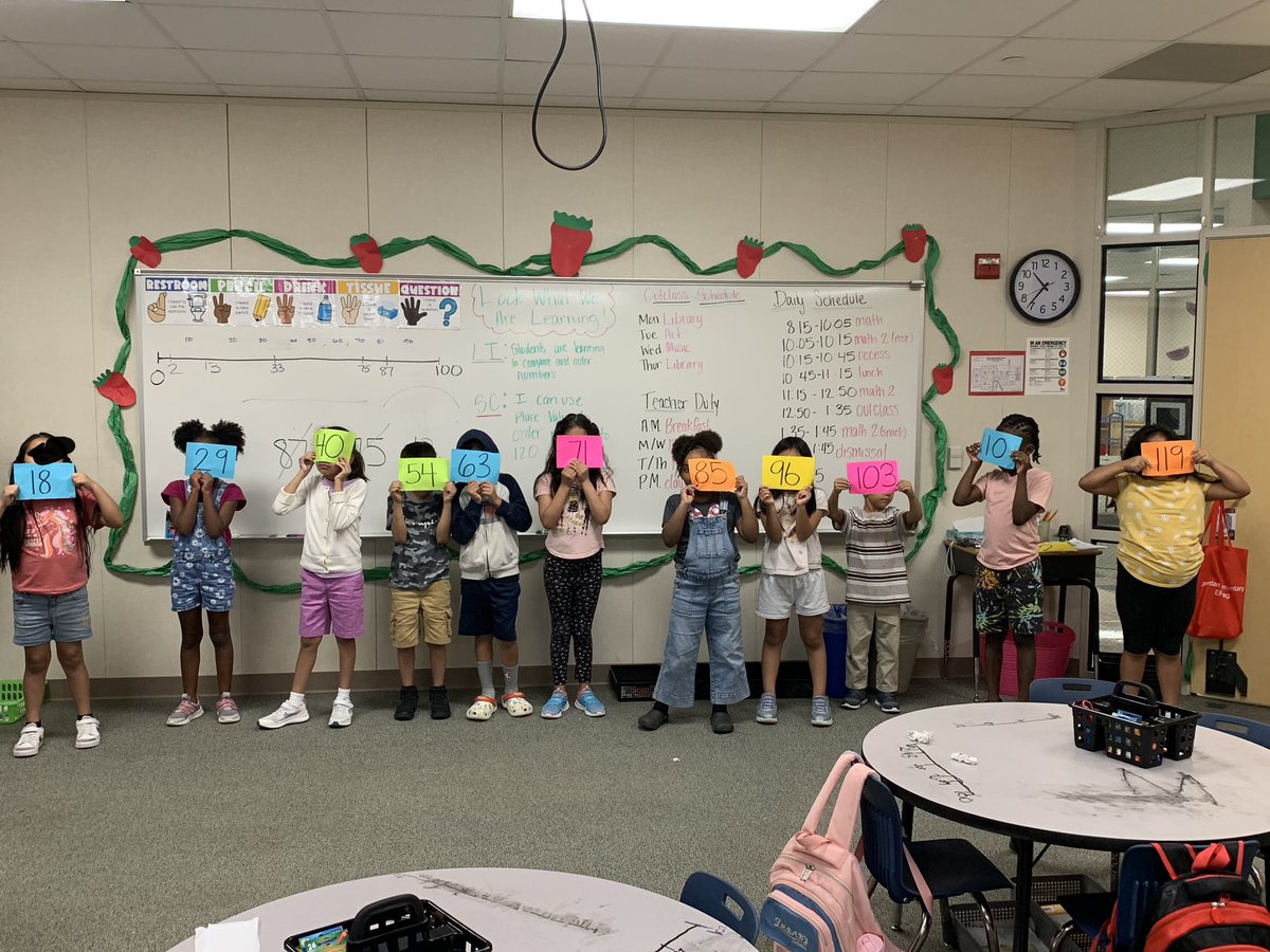 Day 3 in @fbisd Inspire Academy included ordering numbers for my rising second graders. We had fun while reviewing this skill! 
<a href="/msjoiner0703/">Deirdri Joiner</a> 
<a href="/FBISDmath/">FBISD Math</a>