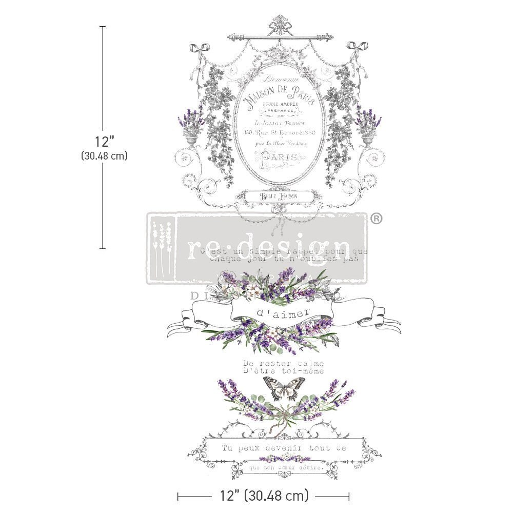 #etsy shop: Maison de Paris Maxi Transfer - Rub on Transfer - Furniture redesign Transfer - 2 sheets - 12' x 12' teach sheet size etsy.me/3Nay6if #kidscrafts #yes #redesigntransfer #redesign #rubon #furnituretransfer #transfer #primatransfer #rubontransfer