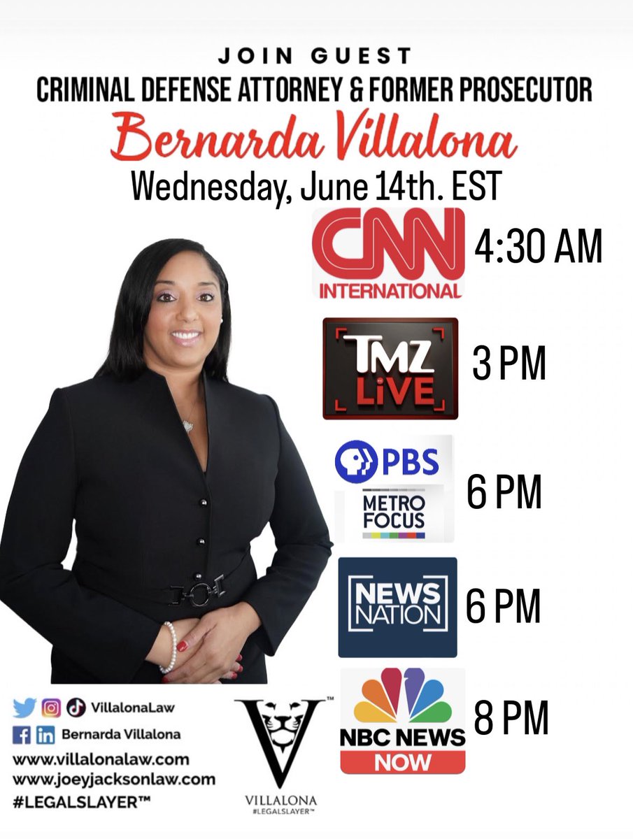 VillalonaLaw's tweet photo. #BernardaVillalona, Esq.
#LegalSlayer ™
#LegalAnalyst 📺🎥🎤
#CriminalDefenseAttorney⚖️
#FormerProsecutor
#YouCantTeachHustle
🇩🇴🇺🇸💗💚🦁Brooklyn
https://t.co/mvA2q2oBd3
#villalonalaw #villalona #legalcontributor #criminaldefense #prosecutor #trialconsultant #justice #trialattorney #trial #jurytrial #guilty #notguilty #legalcommentary #juryduty #juror #DonaldTrump #TrumpArrest #AlecBaldwin #danielpenny #JordanNeely