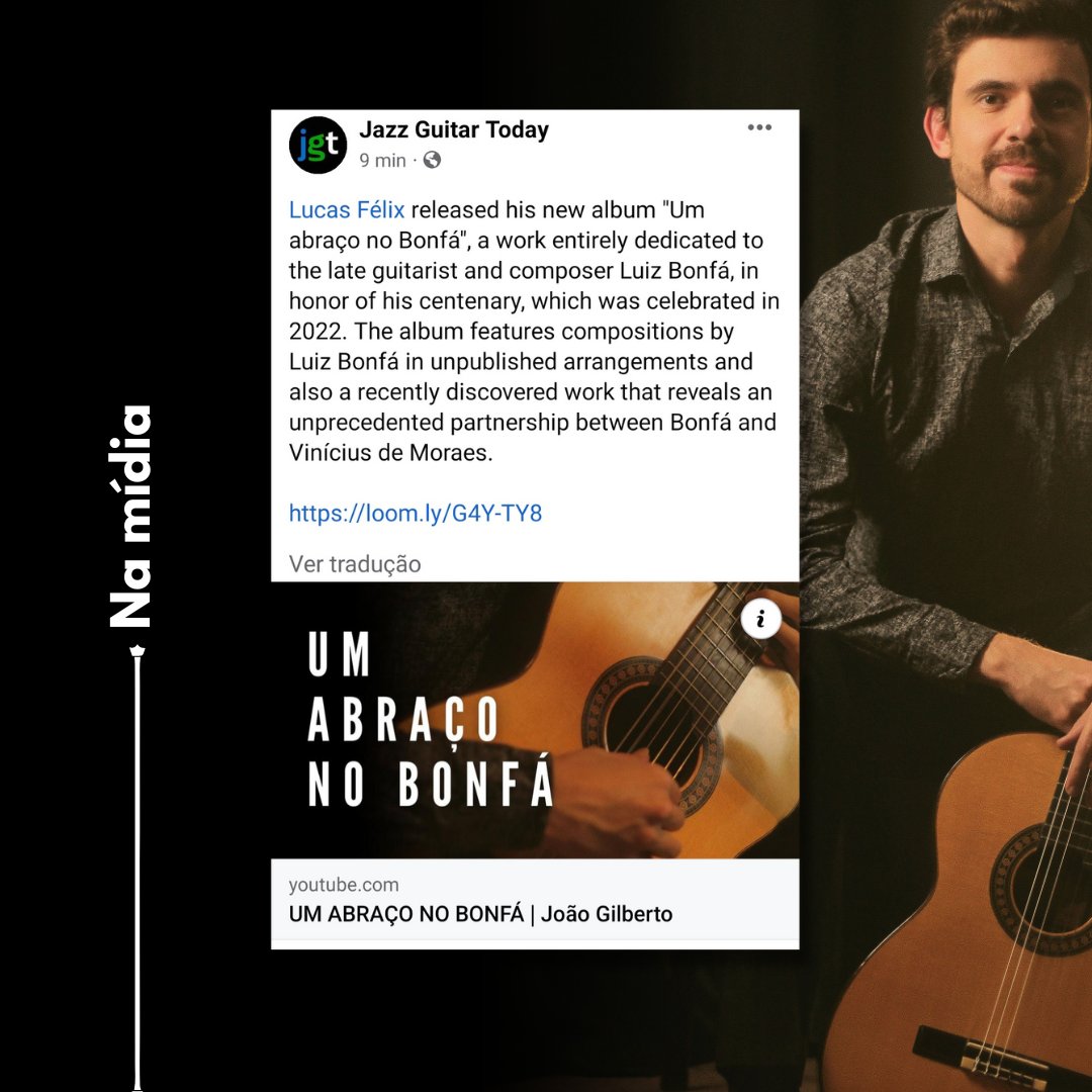 LucasFelixCG's tweet photo. O álbum "Um abraço no Bonfá" recebeu mais um destaque internacional, dessa vez na revista Jazz Guitar Magazine! https://t.co/F4jdKDSxYE