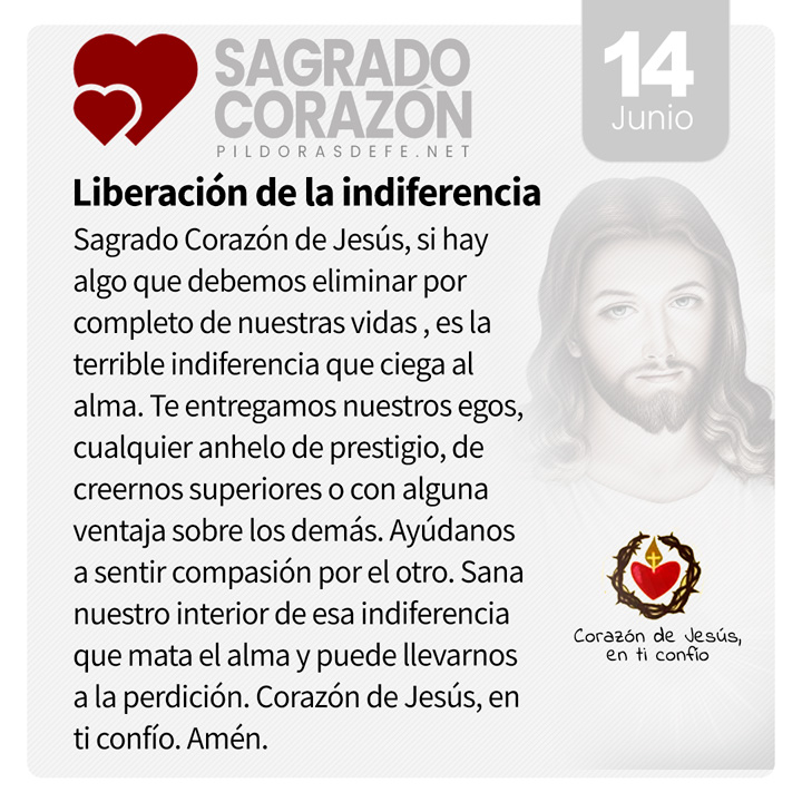 Pildorasdefe's tweet photo. Sagrado Corazón de Jesús
(Día 14 de junio) ❤️

Corazón de Jesús, sánanos de
la terrible indiferencia que mata
el alma y el corazón.

Junio, mes del Sagrado
Corazón de Jesús.