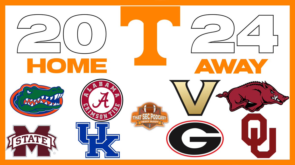 SEC Mike on Twitter "Tennessee’s 2024 SEC schedule"