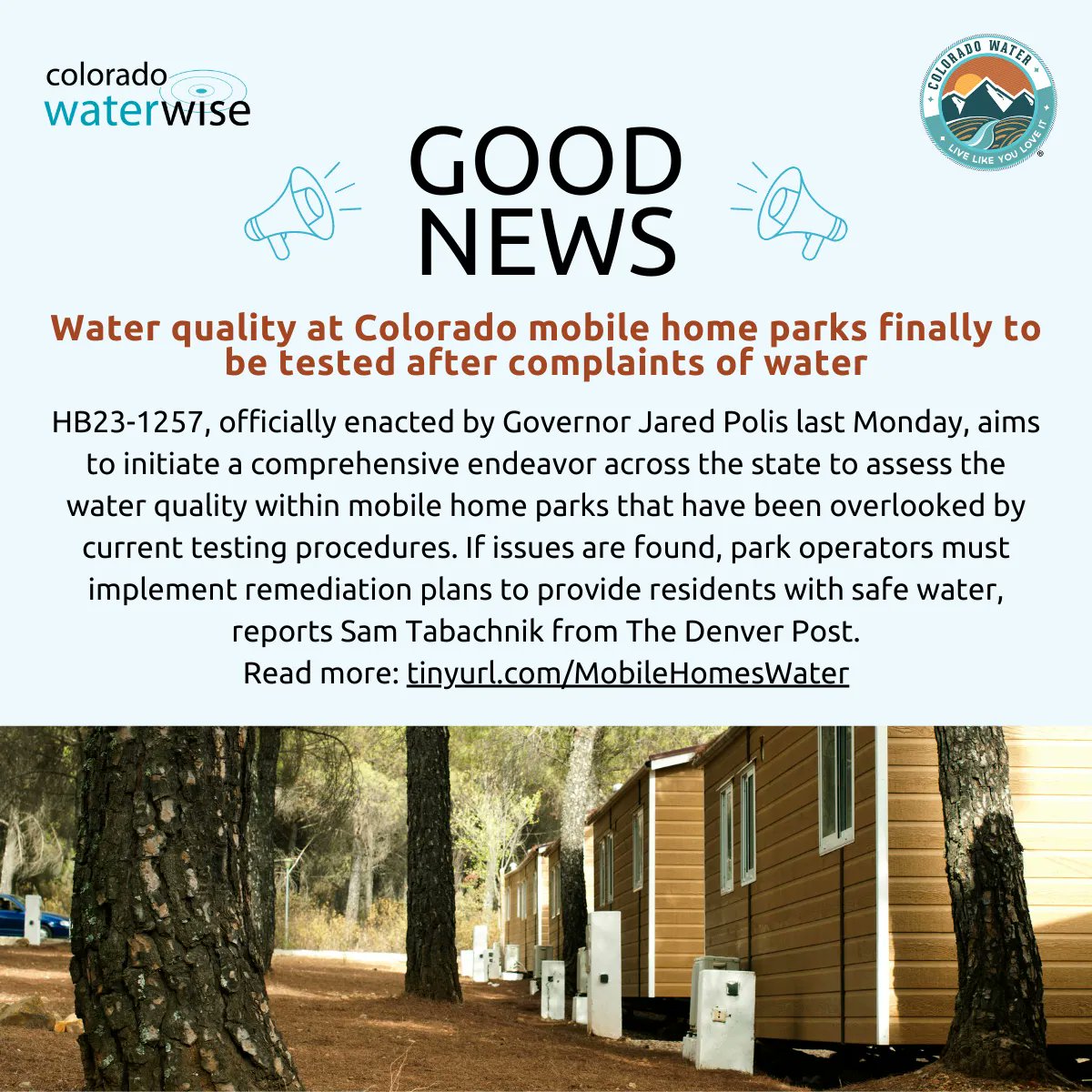 Good news! Read the full article here: buff.ly/43X3fN2

#ColoradoWater #COWater #CWW #ColoradoWaterWise #LLYLI #LiveLikeYouLoveIt #water #goodnews #waternews