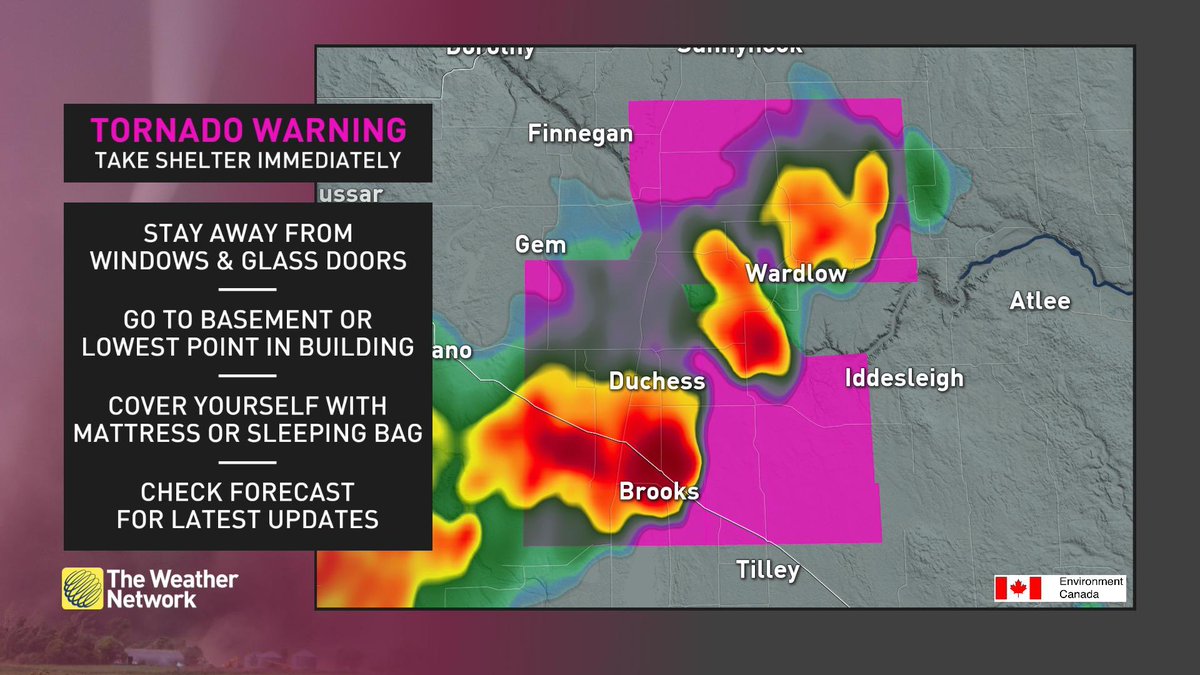 The Weather Network on Twitter "A TORNADO WARNING has been issued for