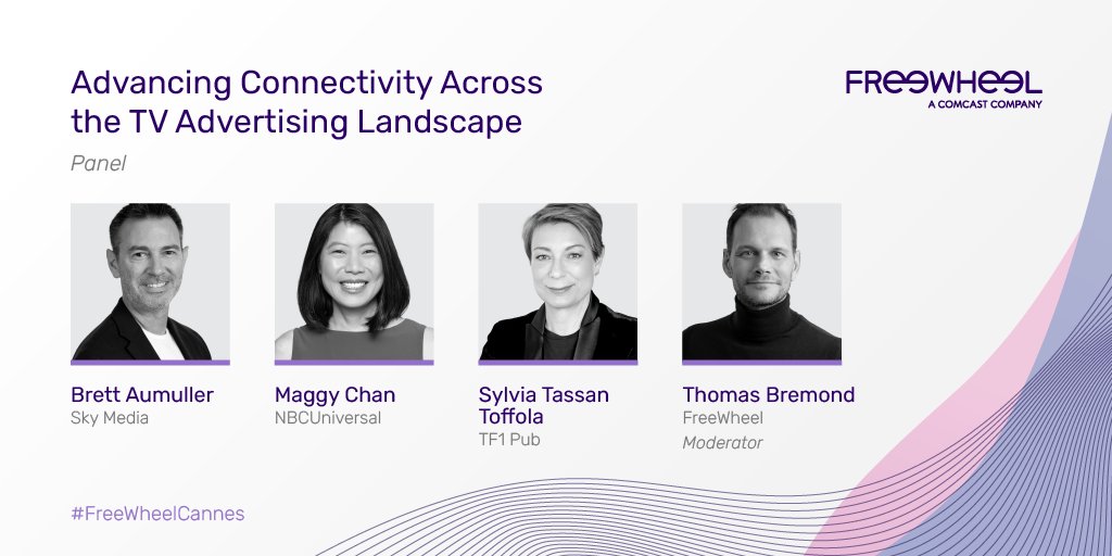 FreeWheel's tweet image. We have a spectacular agenda at #CannesLions2023 in a setting that can't be beaten. Here's a peek at our Tuesday morning sessions at FreeWheel Beach, featuring global #TVAdvertising luminaries. See the full agenda at bit.ly/3qM9sxa. #FreeWheelCannes