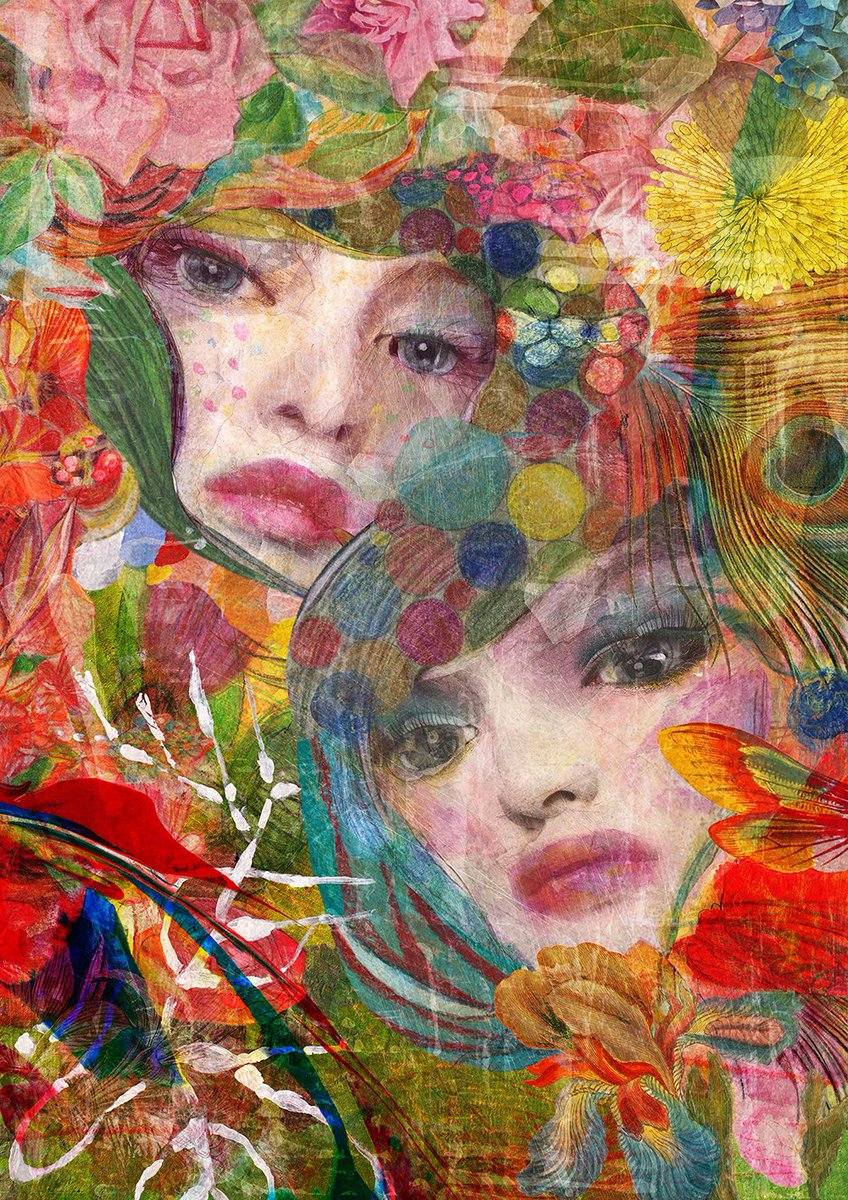 木村タカヒロ　TAKAHIRO KIMURA　コラージュ　　人物画　女性像 C 木村タカヒロ TAKAHIRO KIMURA コラージュ 人物画 女性像 C 木村