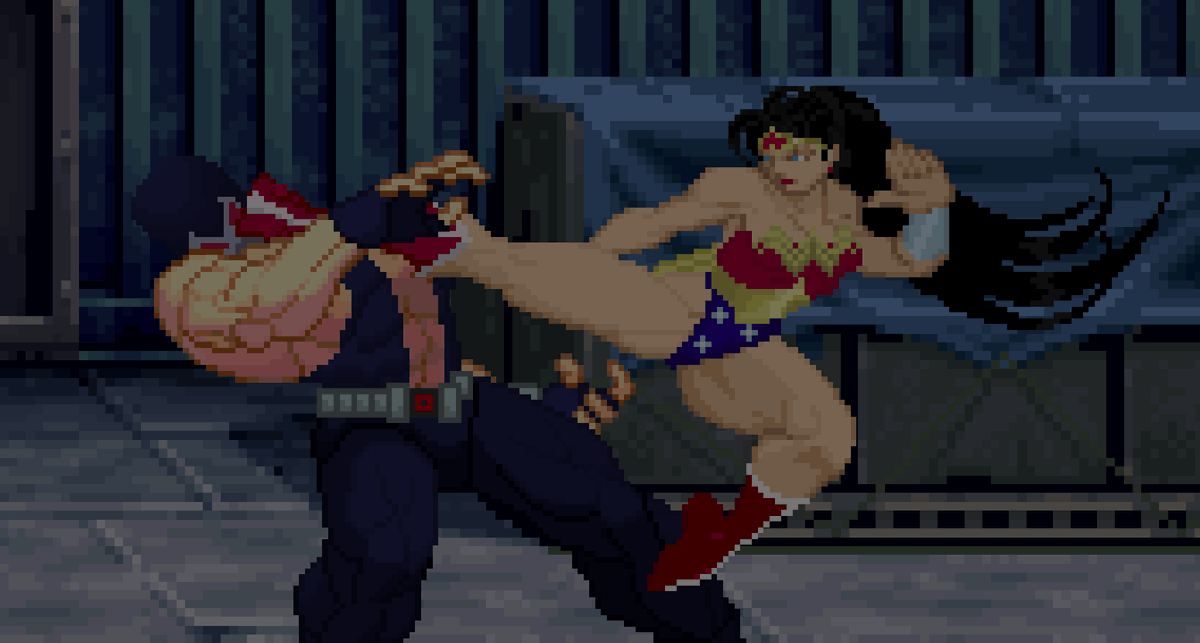 Happy #WonderWomanWednesday!

Here we have Wonder Woman fighting Bane at night.

#WonderWoman #dccomics