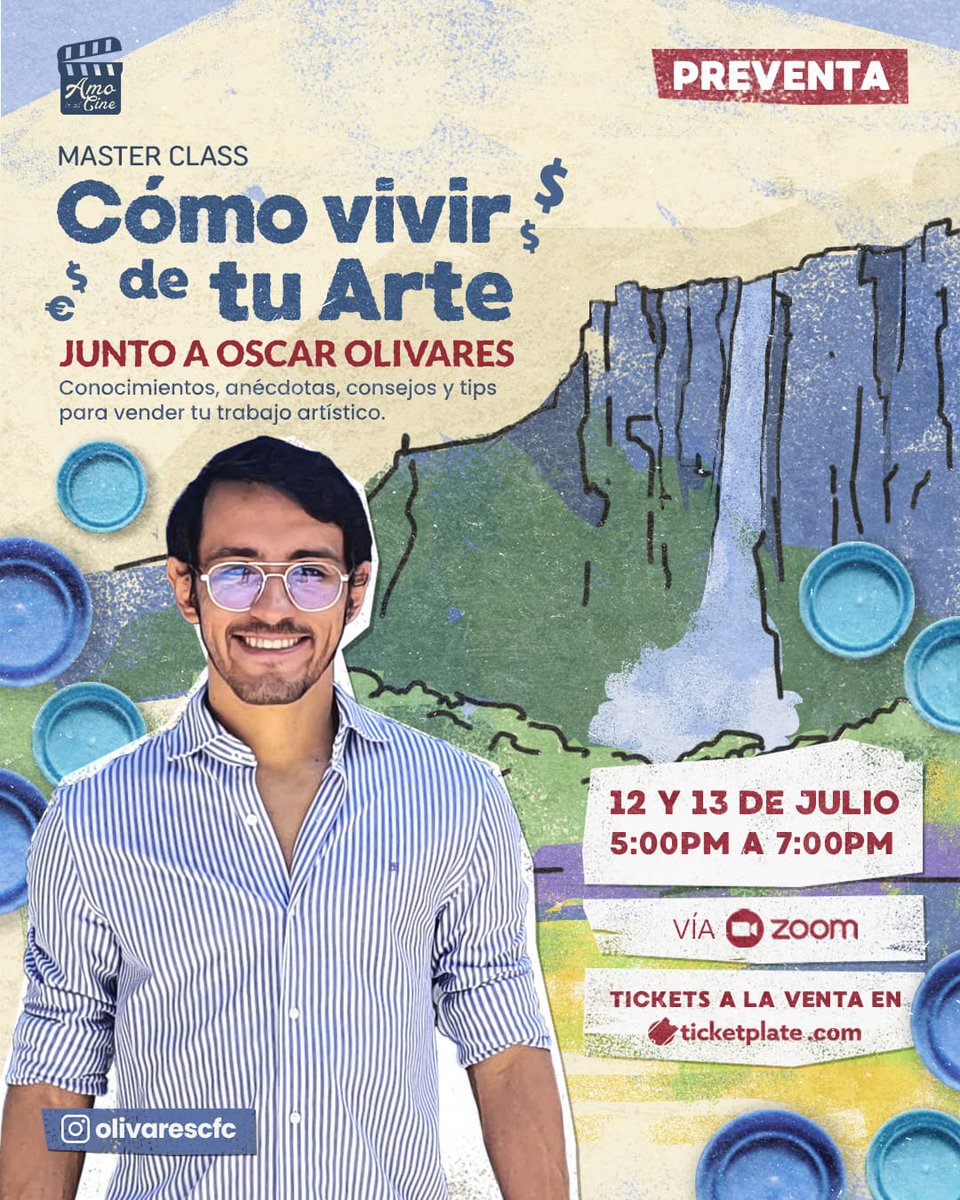 ¿Vivir del Arte es posible? Con esta Master Class tendrán todo lo que hace falta para lograrlo!

Pasos a seguir para darte a conocer, posicionarte, manejar clientes, monetizar, tener sponsors, exposición y proyección internacional.

Se inscriben en: ticketplate.com/checkout/maste…