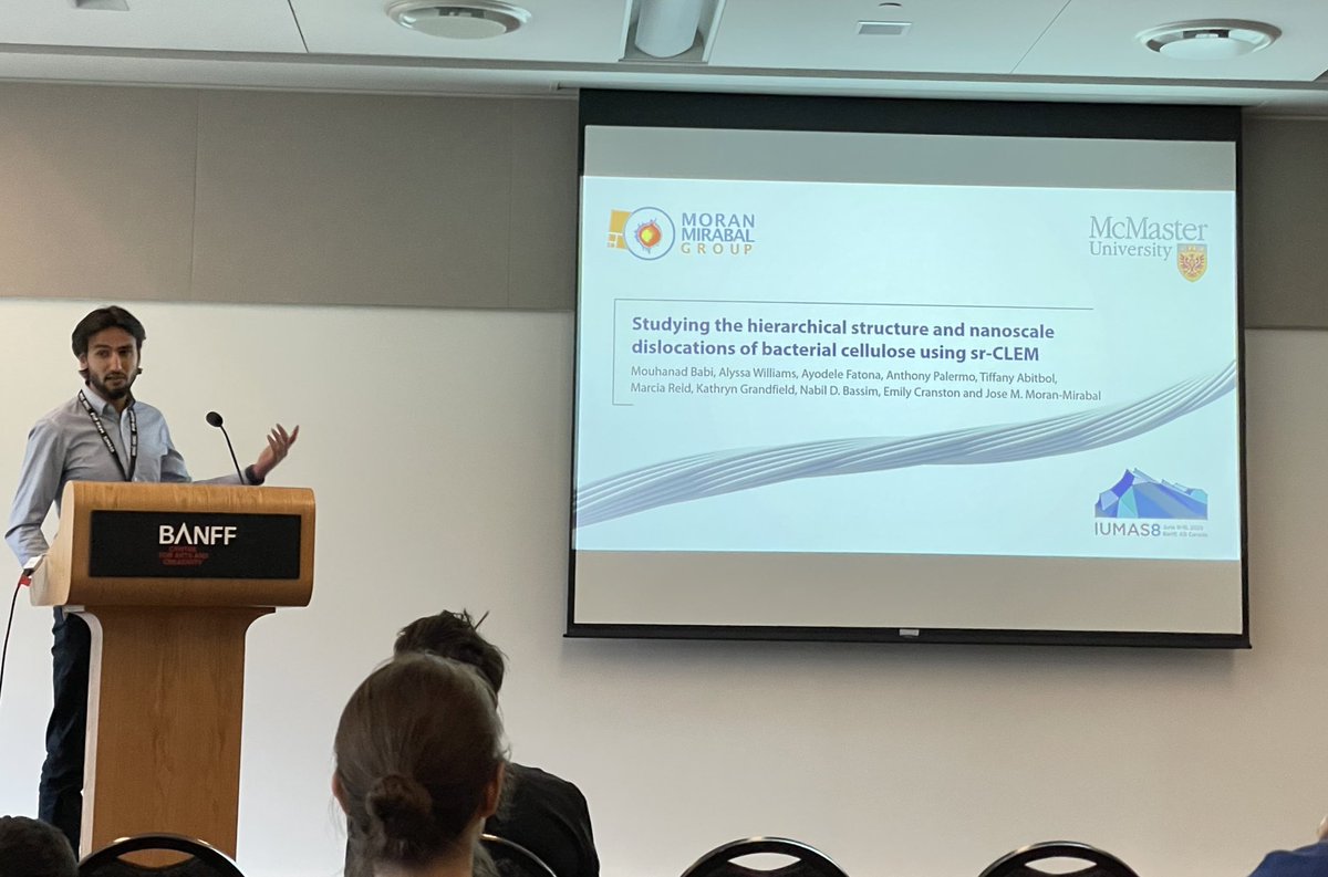 Fantastic talk from Mouhanad <a href="/Babim002/">Mouhanad Babi</a> during the Banff <a href="/MSC_SMC/">Microscopy Society of Canada (MSC)</a> /IUMAS meeting on the study of cellulose nano structure through correlative super resolution-electron microscopy! <a href="/CalmMcmaster/">McMaster Centre for Advanced Light Microscopy</a> <a href="/McMasterScience/">McMaster Faculty of Science</a>